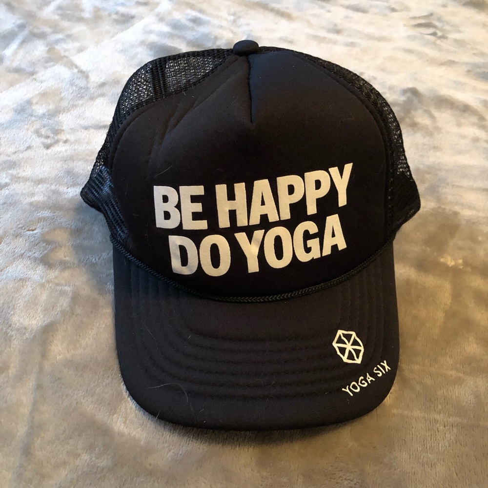 Be Happy Do Yoga trucker hat